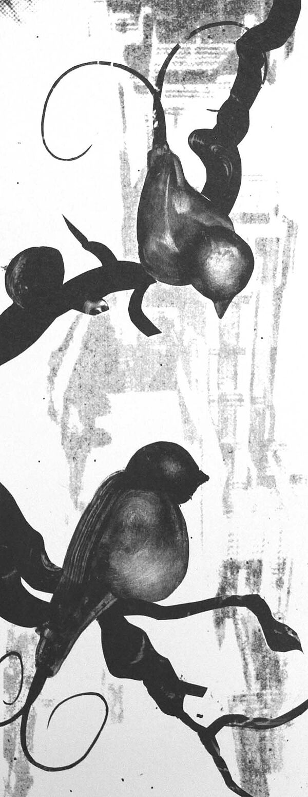Nachtvögel, 2019
Flachdruck (Duplex)
Auflage 9
52 x 20.5 cm
Druckwerkstatt, Lenzburg
