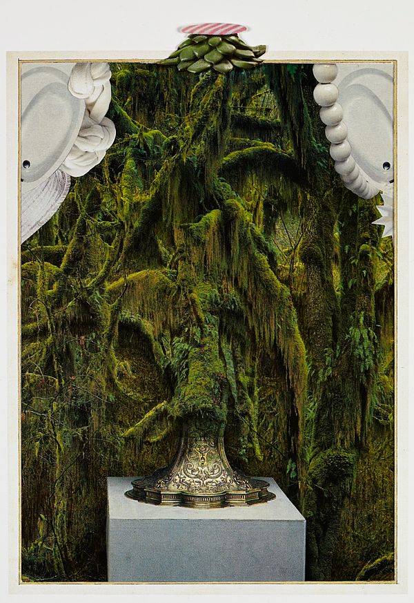 O.T., 2012
Collage, schwarzer Farbstift auf Papier
25 x 19 cm
Privatbesitz