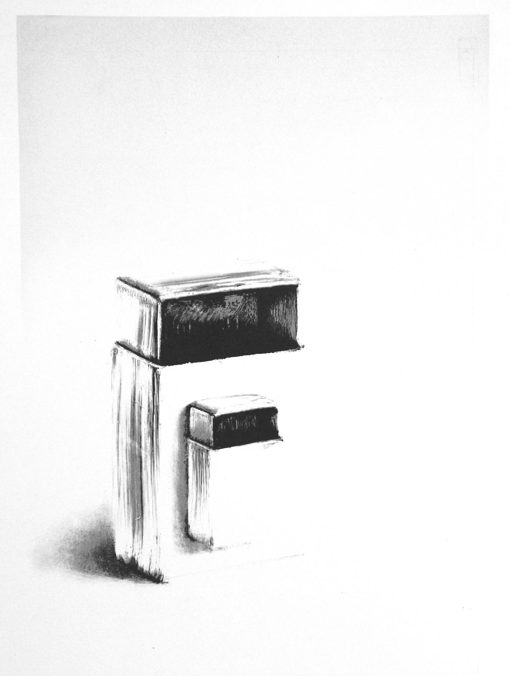 Gross und Klein (Schachteln), 2019
Flachdruck (Duplex), Hochdruck
Auflage 9
32 x 23 cm
Druckwerkstatt, Lenzburg