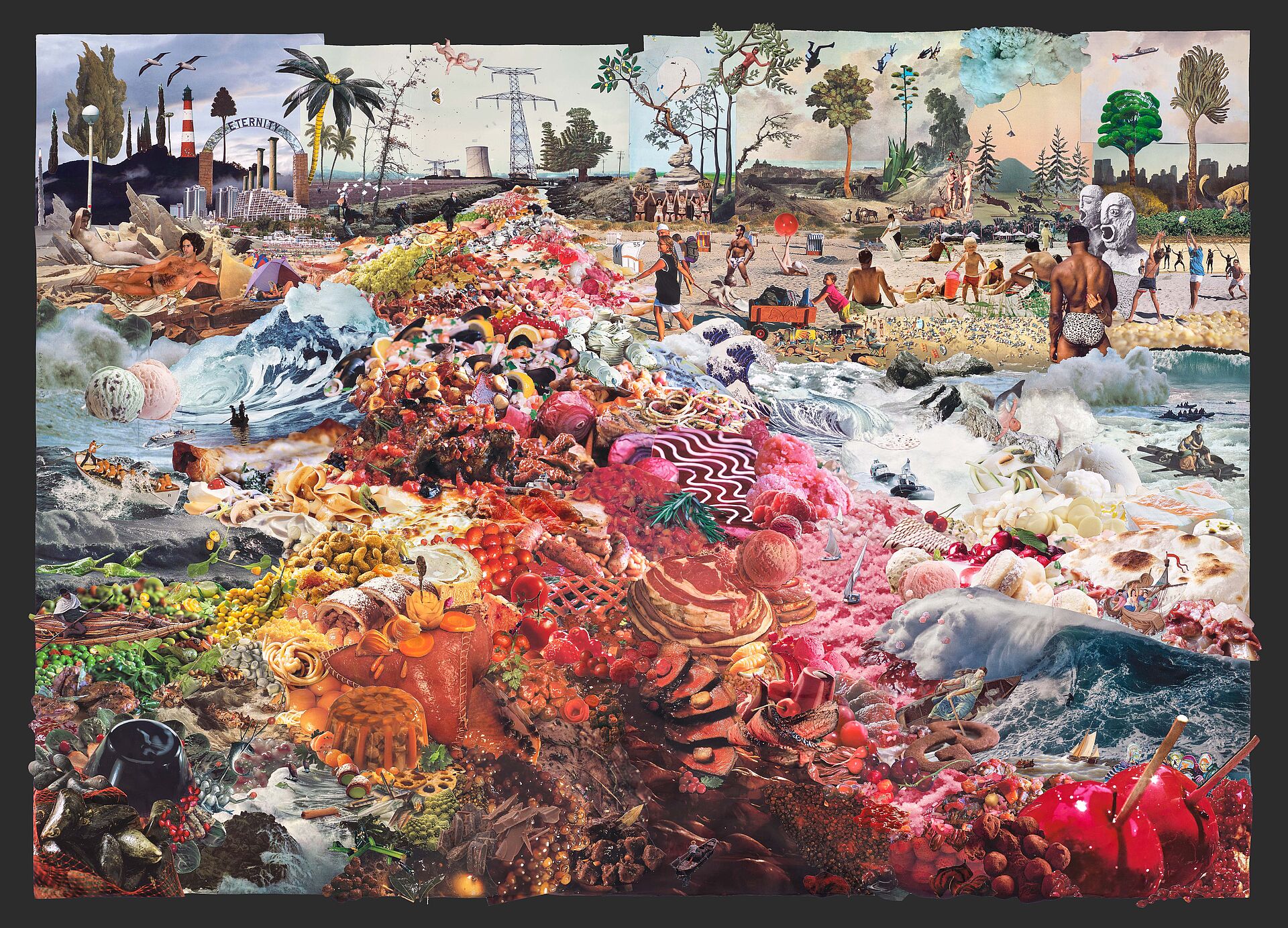 Der süsse Brei, 2025
Analoge Collage aus Printmaterial
91 x 129 cm
(Fotografie@Mark Niedermann)