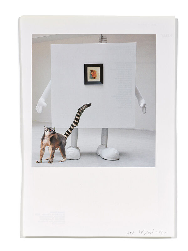 Primaten (M. Schinwald) Primaten (M. Schinwald), 2026
Analoge Collage aus Printmaterial
ca. A4
Privatbesitz
(Fotografie: © Mark Niedermann, Basel)