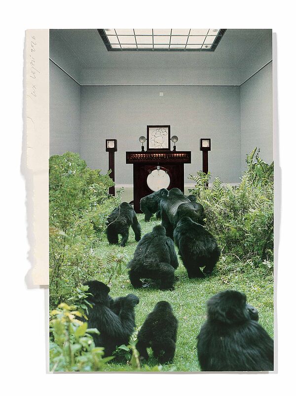 Primaten (S. von Heune) Primaten (S. von Heune), 2026
Analoge Collage aus Printmaterial
ca. A4
(Fotografie: © Mark Niedermann, Basel)