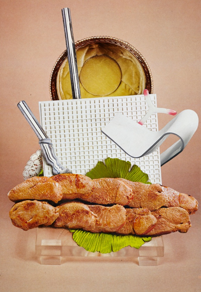 O.T., 2012
Collage, schwarzer Farbstift auf Papier
26 x 18.1 cm